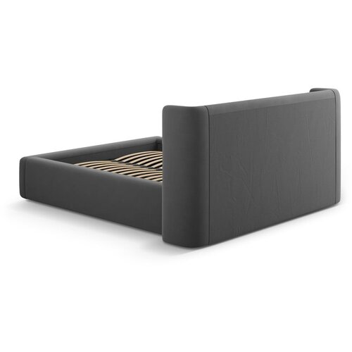 Windsor &amp;amp; Co Sofas Siva oblazinjena zakonska postelja s prostorom za shranjevanje z letvenim dnom 180x200 cm Jason &amp;ndash; Slike