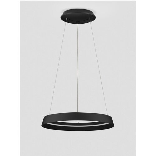 Nova Luce Mat črna aluminijasta LED zatemnitvena viseča svetilka s senčilom iz akrilnega stekla &amp;oslash; 45 cm Ormi &amp;ndash; Slike