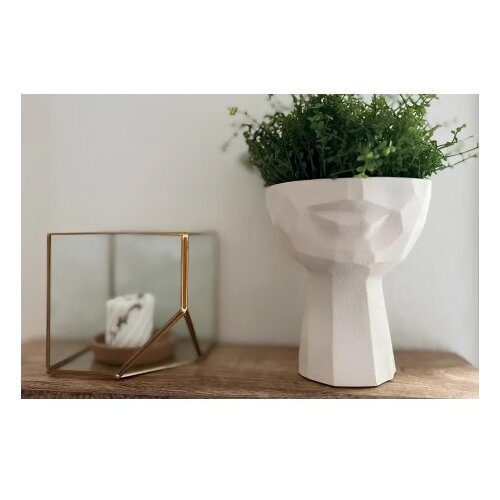WALLXPERT decorative pot bela keramička vaza CY0463 Slike
