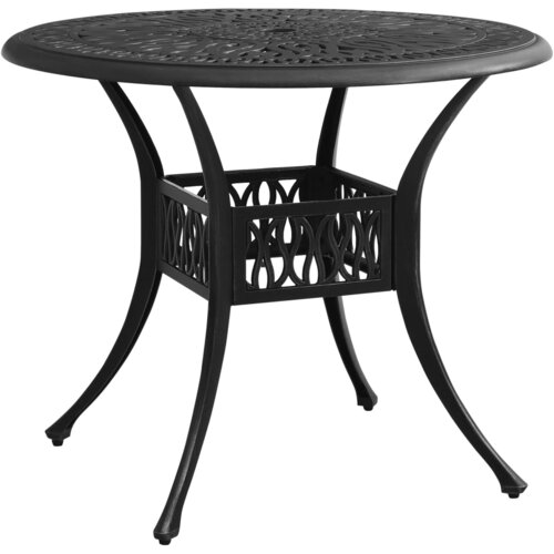 vidaXL vrtna miza črna 90x90x74 cm liti aluminij Cene