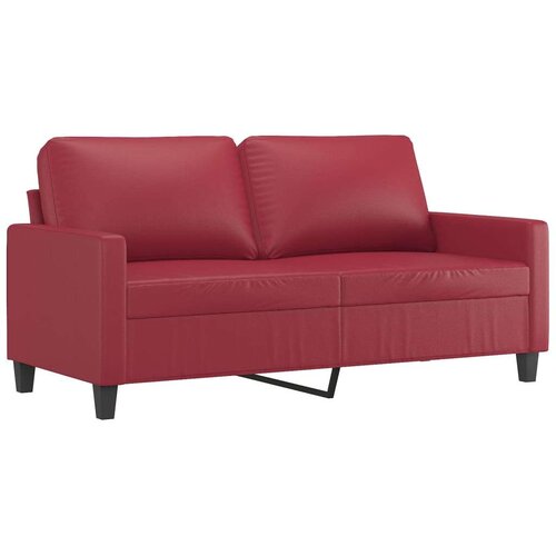 VidaXL Dvosjed od tkanine crvena boja vina 140 cm umjetne kože Slike