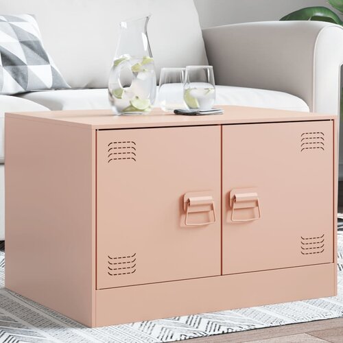 vidaXL Stolić za kavu ružičasti 67 x 50 x 44 cm čelični Cijene