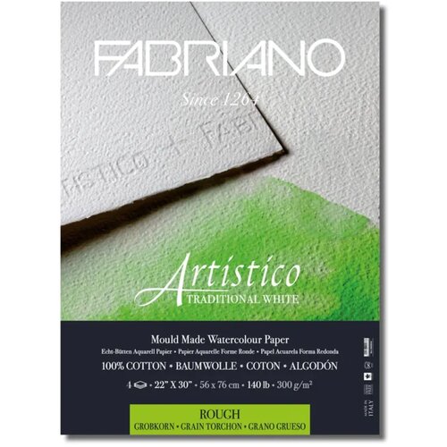 artisticoTraditionalWhite, akvarel papir, 56x76, 300g, Fabriano Slike