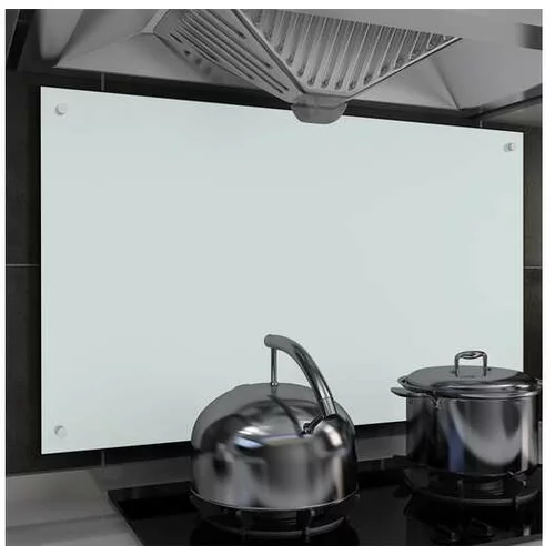  Kuhinjska zaščitna obloga bela 100x60 cm kaljeno steklo