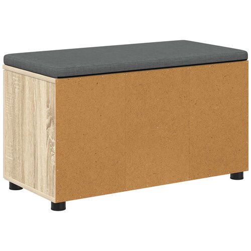  Klupa za hodnik s jastukom Sonoma hrast 80 x 38 x 46 cm Slike