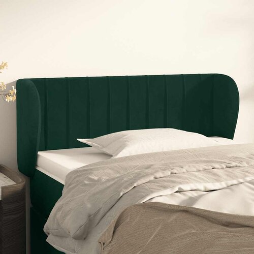  Uzglavlje s u&scaron;ima tamnozeleno 83x23x78/88 cm bar&scaron;unasto Cijene