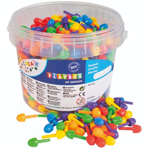 Playbox Set malih šarenih mozaik pločica, 125 komada, promjera 1 cm Cene