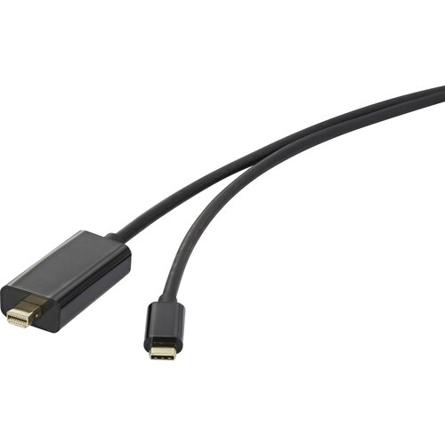 Renkforce USB-C/Mini-DisplayPort adapterski kabel USB-C vtič, mini DisplayPort vtič 5 m črna RF-3421684 pozlačeni konektorji USB-C-Display kabel Renkf, (20416964) Cene