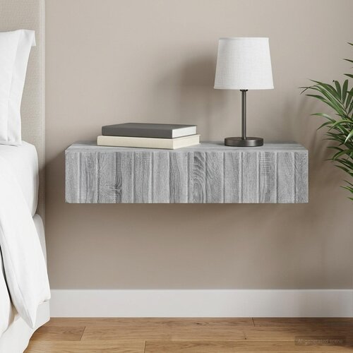 Stolna montirana na zid Siva sonoma 87,5 x 34,5 x 17 cm Cijene