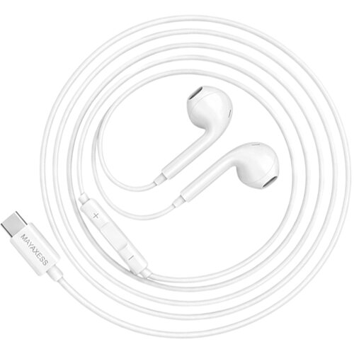 Oem Mayaxess, Žične USB-C slu&scaron;alke za Galaxy S24 Plus z vgrajenim mikrofonom, Bela, (5000299381) Cene