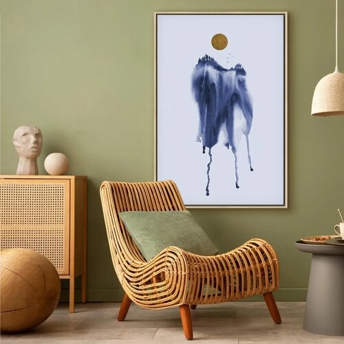  Slika - Forest in Watercolors (1-part) - Blue Hue Landscape Abstraction 40x60 Slike