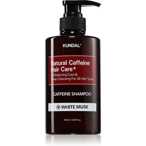 KUNDAL Caffeine Shampoo White Musk naravni &amp;scaron;ampon proti izpadanju las 500 ml Slike