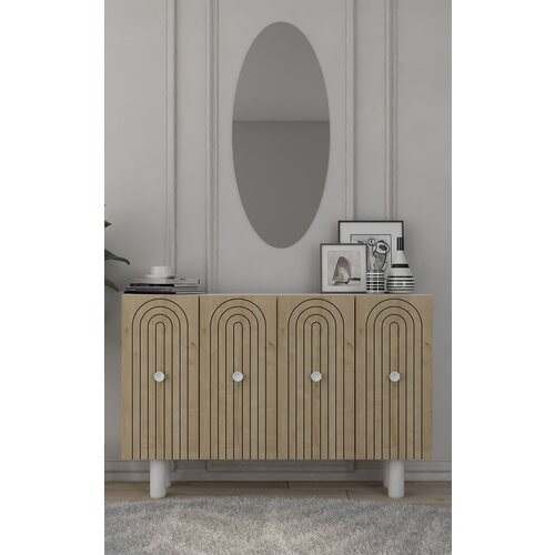 Hanah home konzolni sto Woise Bohem KM120, 120x75x29.6 cm, Hrast Slike