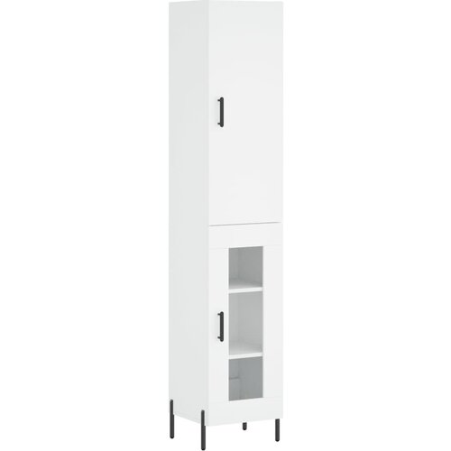 Maison Chic Visoka omara - Komoda - Predalnik bela 34,5x34x180 cm inženirski les, (21722155) Cene