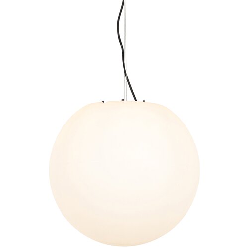 QAZQA Moderna zunanja viseča svetilka bela 45 cm IP65 - Nura Cene