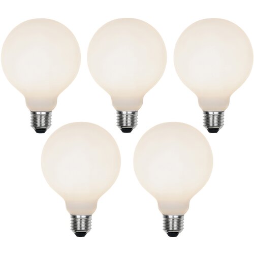 LUEDD Komplet 5 E27 3-stopenjsko zatemljivih LED žarnic G95 mat 5W 550lm 3000K Cene