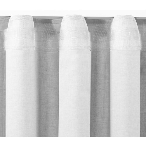  Curtain CARMENA color beige style classic transparent wave tape 7 cm braid 140x175 HOMEDE Slike