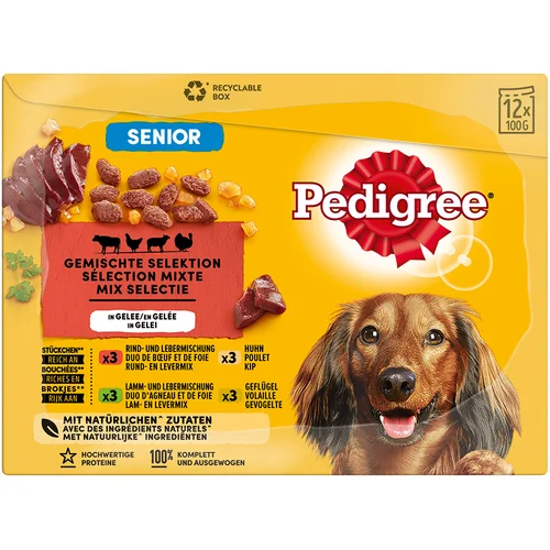 Pedigree Senior vrećice u mješovitom pakiranju - 12 x 100 g