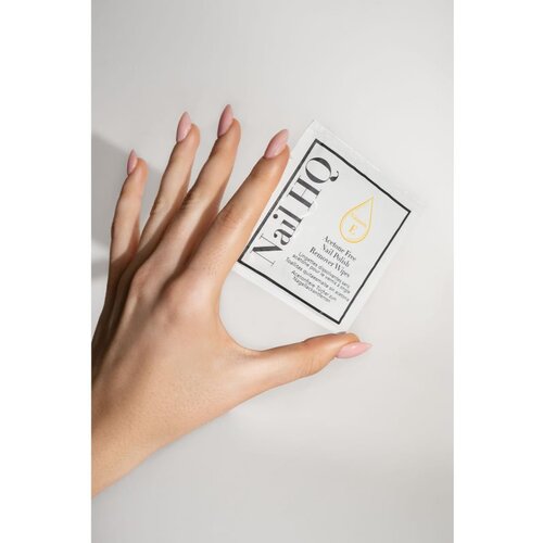 Nail HQ Acetone Free robčki za odstranjevanje gel laka brez acetona 10 kos Slike