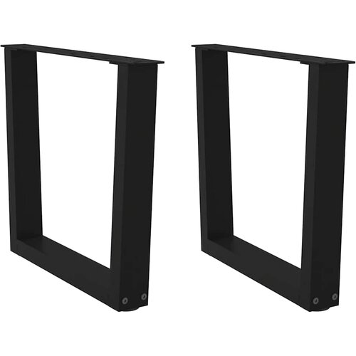 VidaXL noge jedilne mize v-oblika 2 kosa črna 50x(42-43,3) cm jeklo Slike