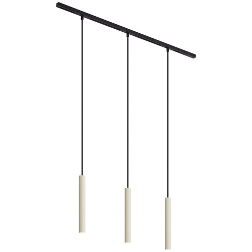 QAZQA Modern railsysteem met 3 hanglampen zwart 1-fase - Slimline Keno Slike