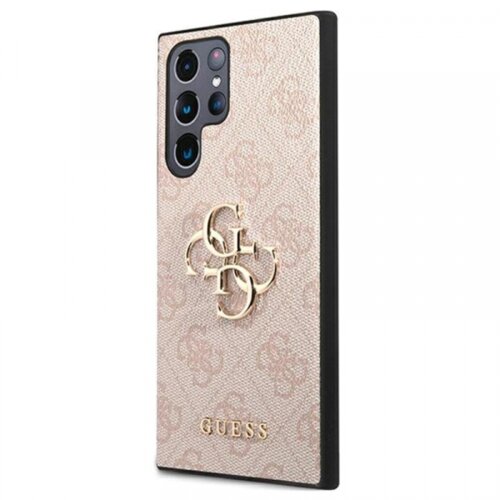Guess GUHCS23L4GMGPI silikonski ovitek za samsung galaxy S23 ultra 5G - roza z zlatim logom Cene