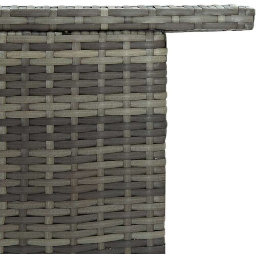 Poli vrtni barski stol sivi 120 x 55 x 110 cm od poliratana Slike