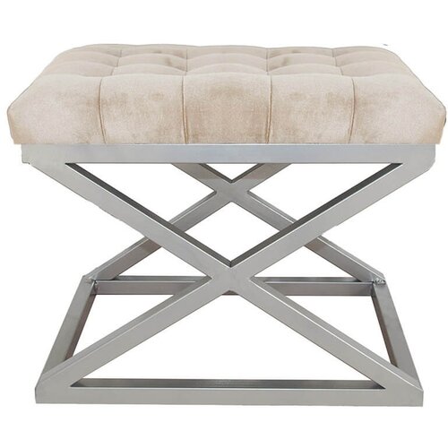 Atelier Del Sofa Tabure 50x42x40cm, Srebrno-Krem Cijene