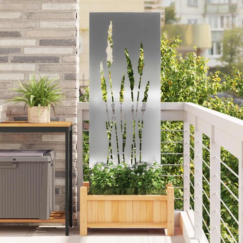  Privatnost u vrtu Cvjetni Srebrno 50 x 140 cm Nehrđajući čelik Slike