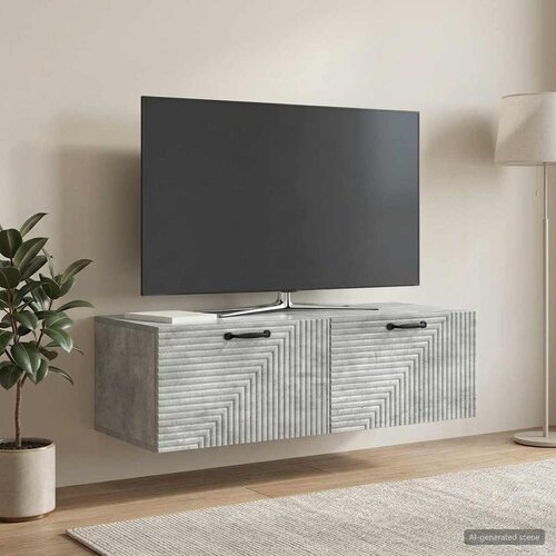  ormar za zid Betonska siva 98 x 41 x 30 cm Konstruirano drvo Cijene