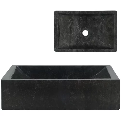  Umivalnik 45x30x12 cm marmor črn