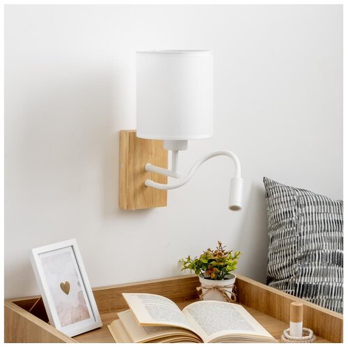  Brilagi - LED zidna lampa NUBILA WOOD 1xE27/25W/230V + LED/3W hrast/bela Cene