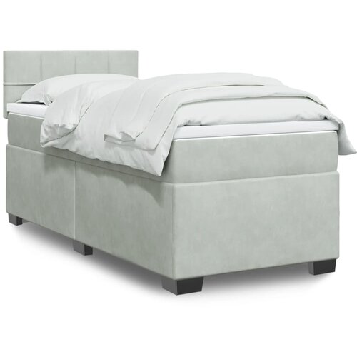 Box spring krevet s madracem svjetlosivi 90x190 cm bar&scaron;unasti Cijene