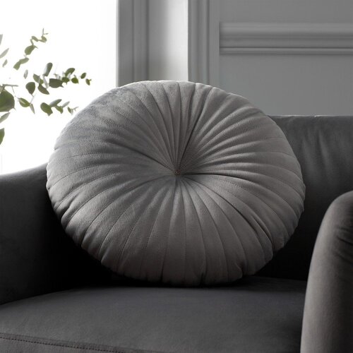 Catherine Lansfield Žametna okrasna blazina &amp;oslash; 40 cm Round Soft Touch &amp;ndash; Slike