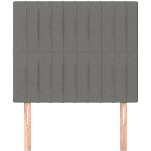  Uzglavlje tamno sivo 100x5x118/128 cm tkanina Slike