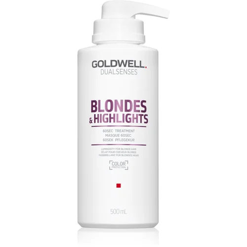 Goldwell dualsenses Blondes Highlights 60 Sec Treatment maska za plavu i tretiranu kosu 500 ml