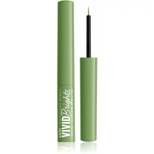NYX Professional Makeup Vivid Brights tekući eyelineri nijansa 02 Ghosted Green 2 ml