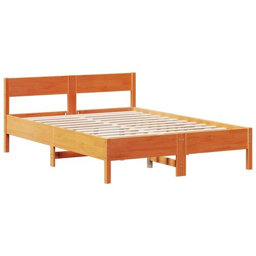  Krevet s regalom za knjige bez madraca 135 x 190 cm od borovine Slike