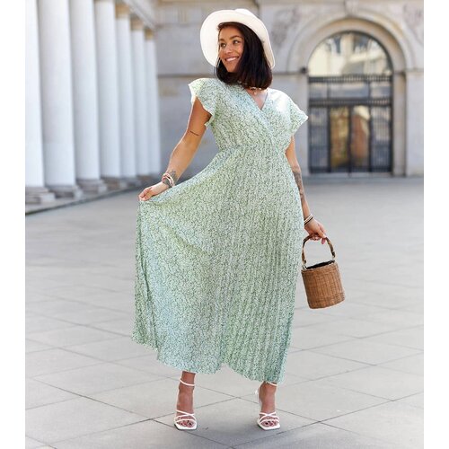 Gemre Green floral maxi dress Dorina Slike