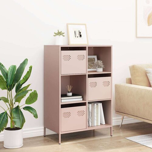 VidaXL Visoka omara roza 68x39x103,5 cm jeklo Slike