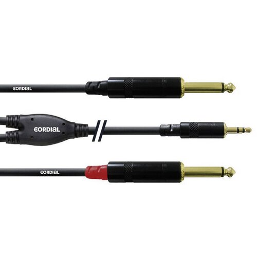 Cordial Prisrčen 1\,5 m priključek REAN 3\,5 mm / 2 x 6\,3 mm priključek Y kabel Kabel 1\,5 m\, REAN 3\,5 mm/2 x 6\,3 mm CFY1\,5WPP, (20479434) Cene