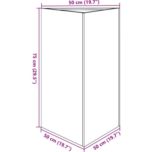  Vrtna sadilica bijela trokutasta 50x43x75 cm čelična Slike