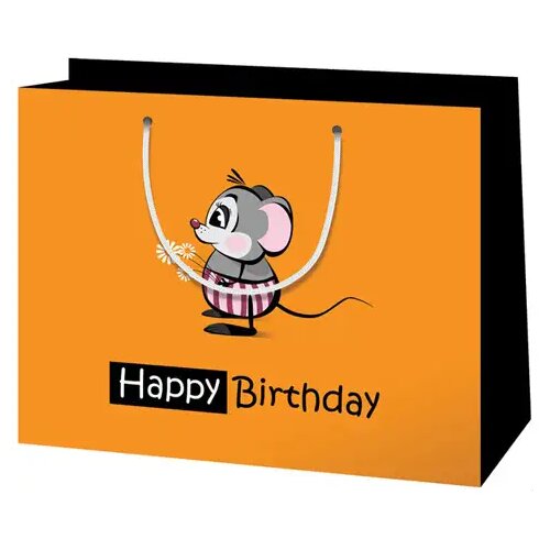 Cardex Poklon vrećica srednje veličine &amp;amp;quot,Happy Birthday&amp;amp;quot, sa uzorkom mi&amp;scaron;a 18x23x10cm Slike
