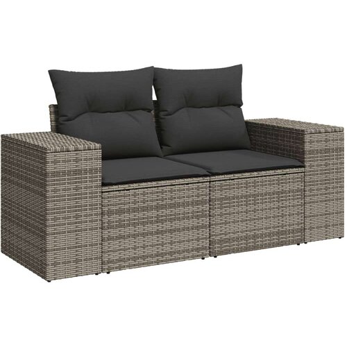 VidaXL 7-dijelni set vrtnih sofa sivi od poliratana Slike