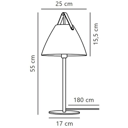  DFTP by Nordlux - Stona lampa STRAP 1xE27/40W/230V crna Slike