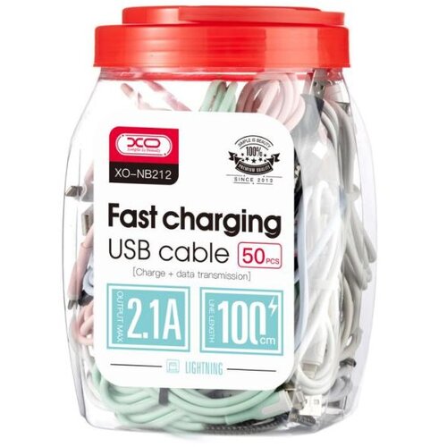  USB kabal XO NB103 USB - Lightning 1,0 m 50/1 Black-White Cijene