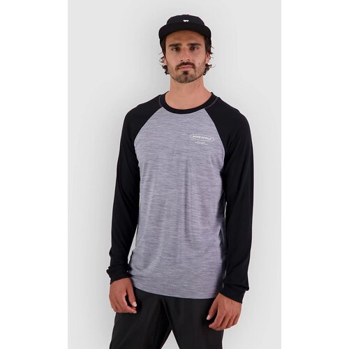 Mons Royale Icon Merino Raglan Funkcijska majica grey heather / black Cene