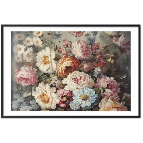  Plakat Scent of Garden Flowers 60x40 Crni okvir s margom Cijene