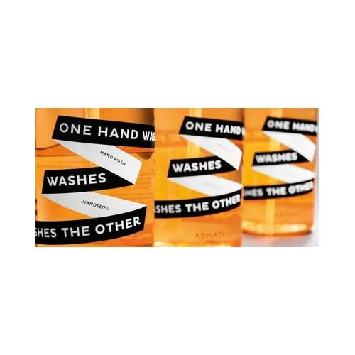 Abhati Suisse one hand washes the other hand soap