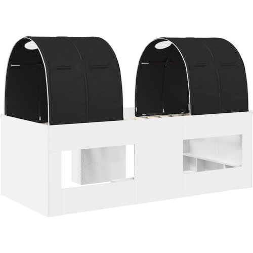  Krevet s Tunnels 3 kom. Bijela i crna Konstruirano drvo 193 x 96,1 x 68,5 cm Slike